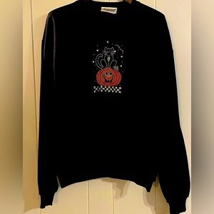 Black L Christine Alexander Halloween sweatshirt. Embellished NWT